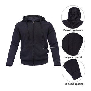 2021 nuevo diseño de los hombres Jogger Sport Casual 2 piezas chándal Sudadera con capucha abrigo y pantalones de chándal conjunto - Product Image 2