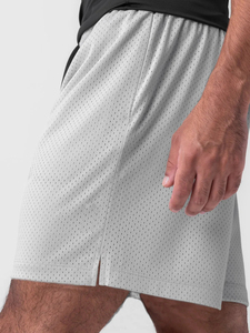 Pantalones cortos transpirables de poliéster para hombre con bolsillos, cintura elástica, estilo deportivo informal, logotipo en el bajo del pantalón - Product Image 5