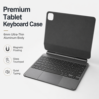 Étui Clavier Personnalisé pour Tablette, Corps en Aluminium Ultra Fin de 6 mm avec Support Magnétique Flottant et Design Tactile en Verre Intelligent