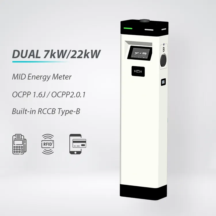 RCCB Typ B AC 22kW ev Ladung mit Last ausgleich elektrisches Ladegerät für Auto Doppels teckdose ev Ladegerät Ladegerät für elektronische Autos