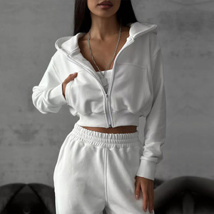 PASUXI Vente en gros Nouveaux ensembles de sport printemps <span class=keywords><strong>pour</strong></span> femmes Pulls à capuche tendance Couleur unie Pantalons de course décontractés <span class=keywords><strong>Ensemble</strong></span> - Product Image 5