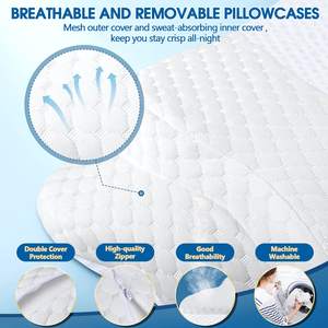 Oreiller cervical en mousse à mémoire de forme pour le soulagement de <span class=keywords><strong>la</strong></span> douleur au cou et aux épaules, support de contour ergonomique pour les dormeurs latéraux/du ventre/du dos - Product Image 6