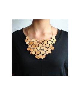 Collar de madera para artesanía, colgante de madera 100% real, cuentas de diferentes tamaños para niñas - Product Image 2