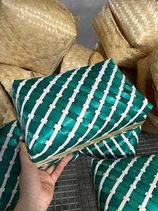 Boîte en bambou artisanale, panier à bonbons de mariage, souvenir et emballage cadeau pour aliments recouverts de bambou - Caryln - Product Image 3