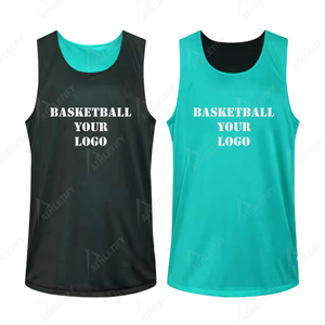 Vente en gros de maillots de basketball personnalisés pour hommes ensembles d'uniformes d'équipe réversibles 100% polyester maille respirante antibactérienne à séchage rapide - Product Image 3