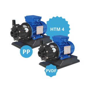 Pompe centrifughe magnetiche mod. HTM 4 PP PVDF con motore 0,12kw GR 56 B 2P in plastica per la movimentazione dell'acido pompa dell'acqua magnetica - Product Image 1