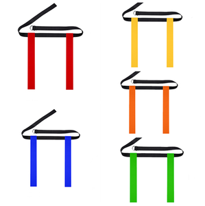 Drapeaux de taille pour le football américain 2024, drapeaux de rugby colorés pour l'entraînement en plein air, drapeau de jeu, ceinture de taille en nylon sans logo - Product Image 1