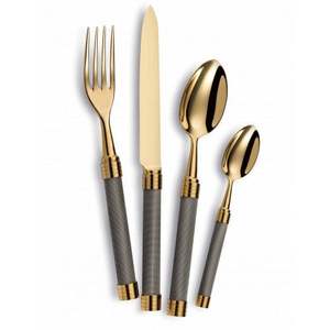 Couverts en bois d'acacia en acier inoxydable de luxe poli de haute qualité avec personnalisation de restaurant de mariage disponible - Product Image 4