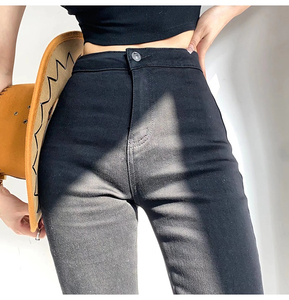 Meilleurs pantalons skinny en denim à flocons de neige de style nouveau, couleur et design personnalisés 2024, leggings souples tendance, jeans pour femmes - Product Image 3