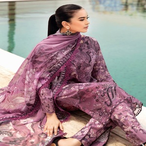 Women's Heavy Embroidered Three Piece Saari Salwar Kameez <b>Dress</b> Indian & <b>Pakistani</b> Style on Sale for <b>Eid</b> - Product Image 6