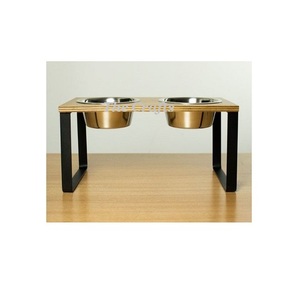 Bols d'eau et de nourriture pour chien de conception merveilleuse en bols de nourriture pour chien en acier avec support en fer à un prix abordable - Product Image 3