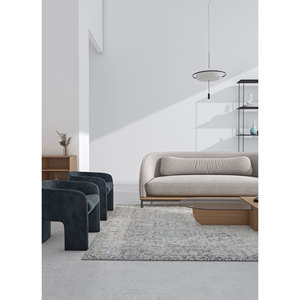 Tapis en laine noué à la main Erbe AKWL-3105, motif médaillon gris et noir, puzzle rectangulaire pour la maison, l'entrée de voiture, tapis rectangulaire fait main 9x12 - Product Image 5