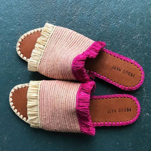 Vente en gros de pantoufles et sandales marocaines faites à la main en raphia, chaussures tissées écologiques pour femmes et hommes, commande en gros, fournisseur direct - Product Image 1