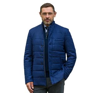 Veste matelassée en toile à double boutonnage pour homme de haute qualité, respirante, légère, pour le printemps - Product Image 4
