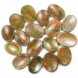 La mejor calidad Unakite Gemstone Worry Stone Venta al por mayor Gemstone Worry Stone Gemstone Thumb Stone Comprar de F S CRYSTAL - Product Image 1