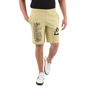 กางเกงขาสั้นลำลองผู้ชาย ผ้าฝ้าย 100% สวมใส่สบาย คุณภาพสูง ระบายอากาศได้ดี แห้งเร็ว เอวกลาง มีเชือกผูก ปิดด้วยเชือกผูก สีพื้น - Product Image 1