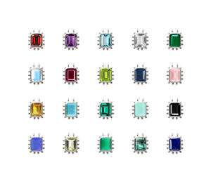 12x8mm forme octogone pendentif en argent sterling 925 avec 2 boucles breloque plaqué rhodium breloque pierre de naissance - Product Image 1