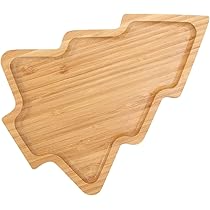 Bandeja de madera para servir en forma de árbol, tabla de quesos de Acacia rústica para fiestas navideñas, Decoración de cocina y regalos - Product Image 6