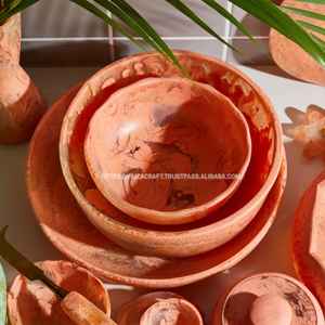 Prix de gros Bols à mélanger en résine pour salade et fruits Décoration intérieure Design de fleurs rondes Technique polie Emballage en carton pour les fêtes - Product Image 3