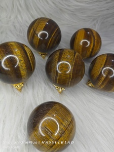 Sphère de cristal d'œil de tigre naturel polie, pierre de guérison de 50-55 mm, boule décorative en pierre précieuse pour la décoration intérieure, la méditation, cadeau - Product Image 6