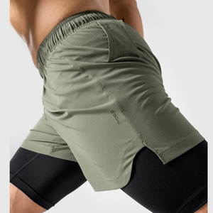 Short de course à double couche pour hommes OEM avec logo personnalisé - Product Image 6