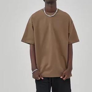 Ropa de calle de lujo de gran tamaño Boxy Fit camiseta 280GSM algodón logotipo personalizado Premium en blanco camiseta hombres mujeres - Product Image 5