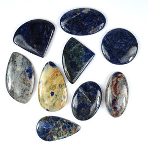 Haute qualité pierre naturelle Sodalite cristal mélange forme lâche pierres précieuses Cabochon cristal pierres précieuses toutes formes Cabochon grossiste - Product Image 6