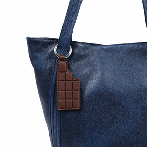 Accessoires pour sac à main de fabricant, charme de sac en cuir véritable personnalisé, couleur chocolat - Product Image 4