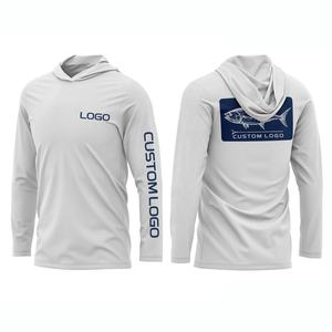 <b>Men's</b> High Quality Comfortable Satin Long Sleeve Fishing Hoodie Custom Color UPF 50 Sweat Casual Outdoor Wear <b>Collarless</b> Design - Product Image 5