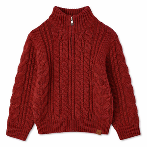 Service OEM Pull en coton à col roulé pour garçons Tricot épais Écologique Tricot plat de marque de luxe Manches longues Anti-rides - Product Image 1