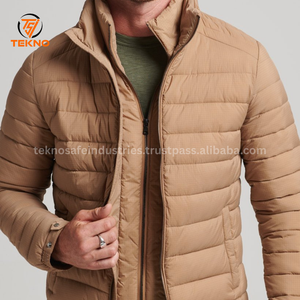 Chaqueta de abrigo cálida de invierno para hombre a la moda, chaqueta acolchada personalizada de poliéster para hombre, chaqueta de burbujas para exteriores para hombre, servicio OEM - Product Image 4