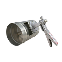 Vanne de régulation de débit d'air personnalisable, ronde, manuelle, en acier galvanisé ou en PVC, pour la ventilation CVC