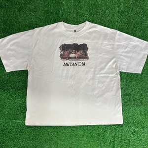 เสื้อยืดคอกลมคอเต่าสำหรับผู้ชายทรงโอเวอร์ไซส์280กรัมคอลูกเรือถักแบบแข็งดีไซน์ลายพิมพ์ DTG - Product Image 5