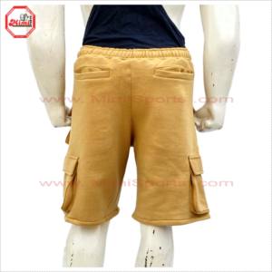 Short de survêtement personnalisé couleur marron moka Style cargo Tissu respirant Short décontracté à 8 poches Streetwear Short d'été pour salle de sport et salon - Product Image 3