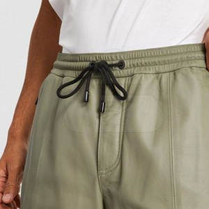 Shorts en cuir pour hommes, style tendance, prix compétitif, vente chaude, style personnalisé, taille élastique, mi-longueur, imperméable, décontracté - Product Image 4