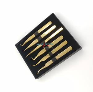 Pinzas profesionales para extensión de pestañas con nuevo diseño, pinzas para pestañas con mango de diamante, pinzas de acero inoxidable con logotipo personalizado - Product Image 3