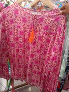 Chemisier bohème tunique imprimé Paisley multicolore vibrant avec col en V et manches longues décontracté Summer Resort Wear & Button Decoration - Product Image 3