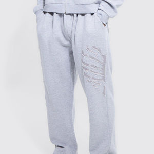 Chándal desgastado de alta calidad OEM 2025, ropa de calle con logotipo personalizado para hombre, técnica con estampado polar para invierno, 10%, hecho de algodón - Product Image 2