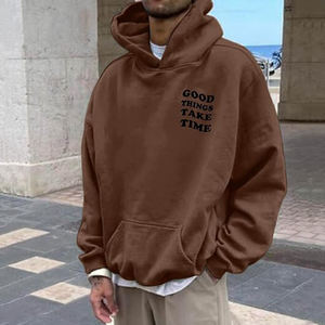 Sudadera con capucha con texto personalizado, estampado en la parte delantera y trasera, palabras personalizadas en la espalda, ropa de calle informal, sudaderas con capucha impresas personalizadas, fabricantes - Product Image 5