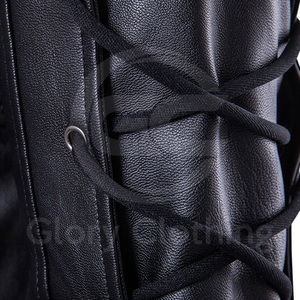 Vente en gros pakistanaise de vestes en cuir fabricant veste en cuir décontractée sur le côté ceinture pour hommes nouvelles vestes de conception OEM de moto - Product Image 4