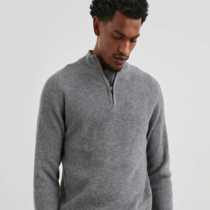 Suéter informal personalizado para hombre, suéter deportivo con cremallera de algodón, suéter de punto con cremallera para hombre, prendas de punto con cremallera - Product Image 6