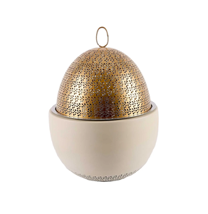 Pot en métal arabe avec support en bois pour pot Casserole de luxe faite à la main de meilleure qualité Forme ronde Utilisation de service de nourriture chaude de table - Product Image 2