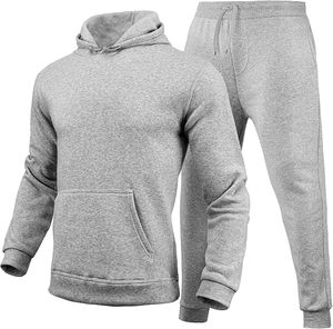 Ensemble de sweat-shirts à capuche bleu marine en coton, vêtements décontractés pour adultes, toutes saisons, usage promotionnel, respirant, poche kangourou - Product Image 4