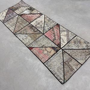 2.5x6.9 ft <b>Rug</b>, <b>Runner</b> Vintage <b>Rug</b>, Gray Abstract <b>Rug</b> - Product Image 3