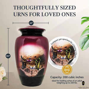 Urnes funéraires personnalisées Urnes commémoratives haut de gamme en 4 tailles, capacité de 220 cu en aluminium étanche, souvenir à graver et urnes pour adultes - Product Image 2