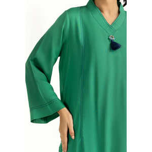 Conjunto Coordinado IUSTTS-1191 de Lino Árabe Bordado para Primavera/Verano con Blusa de Manga Tres Cuartos - Product Image 5