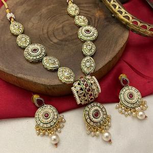 Traditional Premium Quality <b>Necklace</b> <b>Set</b> With Earrings With <b>Pearl</b> For Party Wear for Women Wear Fashion Jewelry For Women - Product Image 1