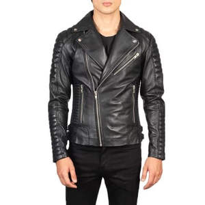 Leather <b>Jacket</b> for <b>Men</b> Customizable Stand Collar Vintage <b>Slim</b> <b>Fit</b> 100% Genuine Leather Winter Warmth - Product Image 6