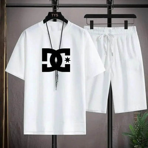 Camiseta de chándal de verano FIGHTER BRO para hombre, Conjunto de camiseta de talla grande y pantalones cortos de chándal, ropa cómoda de 2 piezas - Product Image 4