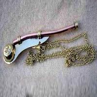 Sifflet de luxe en laiton, style vintage, design ancre en métal, chaîne dorée, léger, pour anniversaire, Noël, mariage